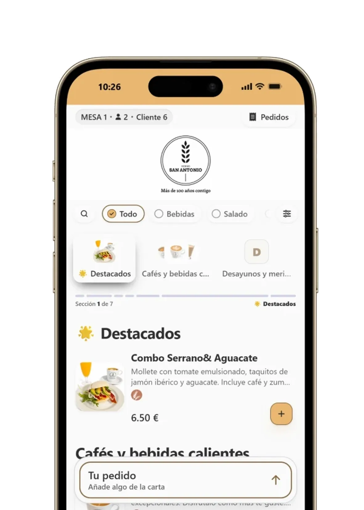 Pedir y pagar desde la mesa con QR en Horno San Antonio con Lymon