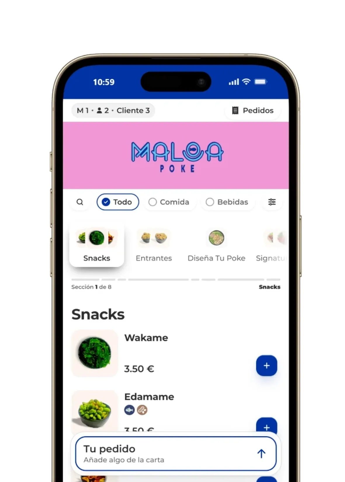 Pedir y pagar desde la mesa con QR en Maloa Poke con Lymon