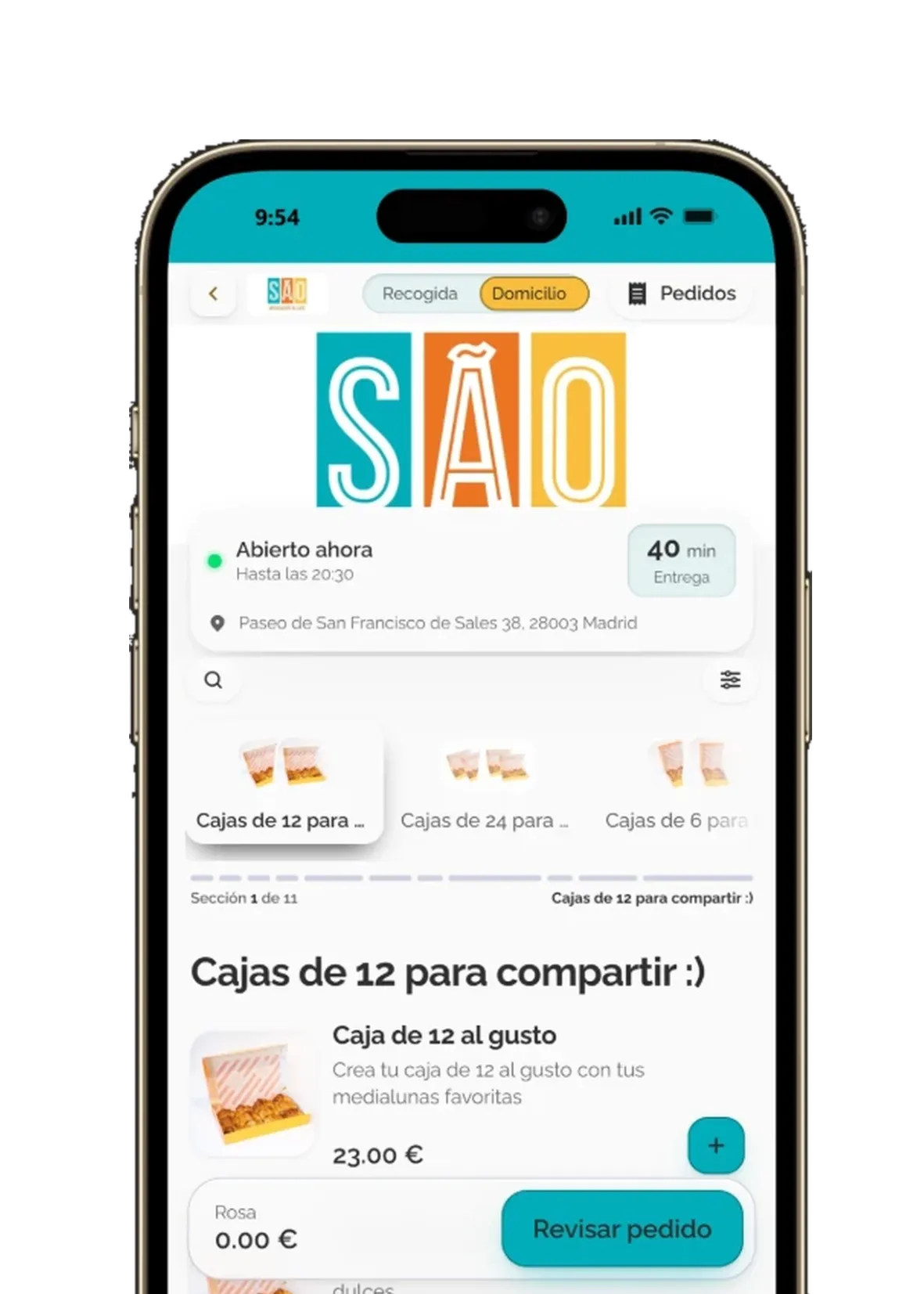 Pedidos para recoger y a domicilio de SÃO Chamberí con Lymon