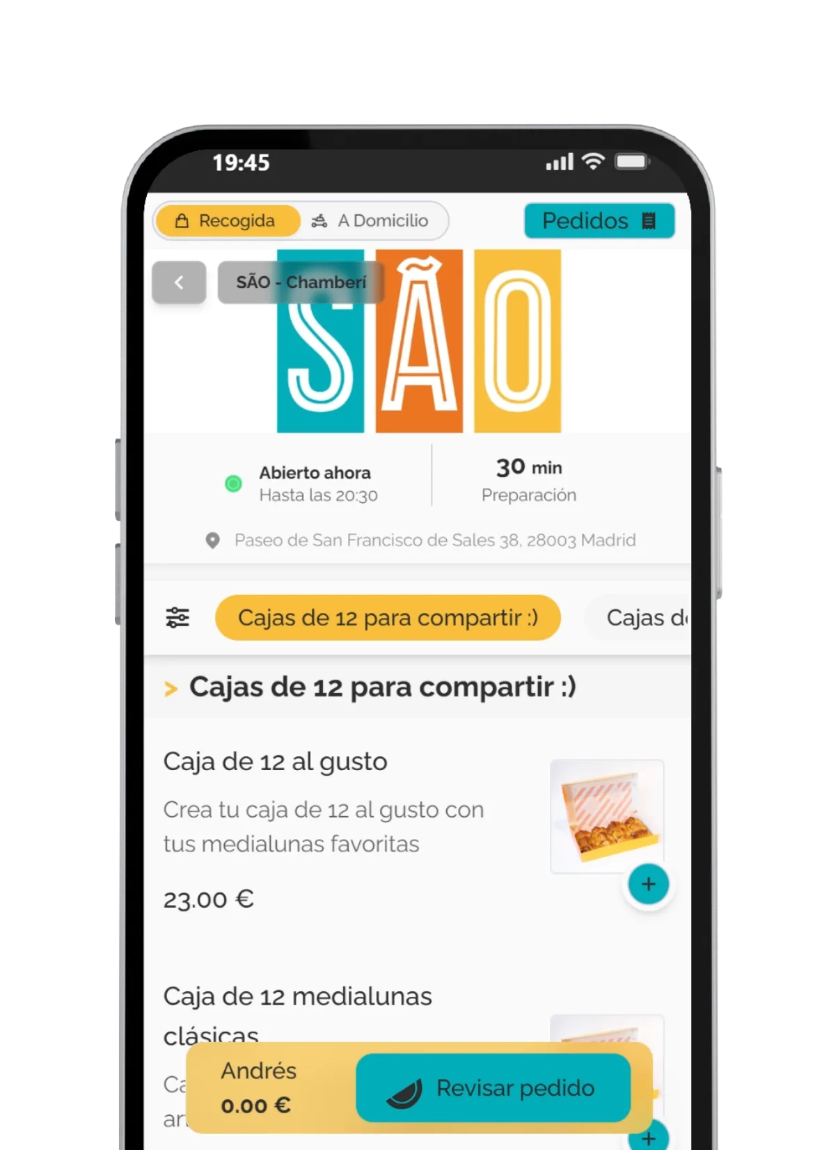 Pedidos para recoger y a domicilio de SÃO Chamberí con Lymon